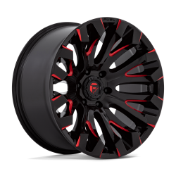 Fuel 1PC - Fuel Off Road D829 QUAKE 18x9 5x5.5 1mm Gloss Black/Milled Red D8291890B450 - Image 1