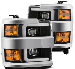 AlphaRex - AlphaRex 880098 Black Projector Headlights for 15-19 Chevy Silverado - Image 1