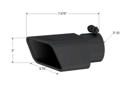 MBRP Exhaust - MBRP Exhaust T5120BLK Tip 4" x 3" Rectangle Angled Cut Black - Image 2