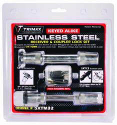Trimax - Trimax SXTM32 SS T3 5/8" Receiver & TC2 2.5" Span Coupler Lock-Keyed Alike - Image 1