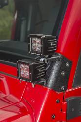 Rugged Ridge - Rugged Ridge 11232.36 Dual A-Pillar Light Mounts Black for 97-06 Wrangler TJ/LJ - Image 5
