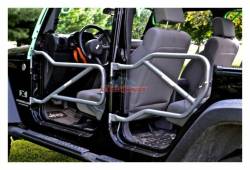 Steinjager - Steinjager J0041341 Front/Rear Tubular Trail Doors Gray Hammer for Jeep JK 4DR - Image 1