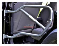 Steinjager - Steinjager J0041341 Front/Rear Tubular Trail Doors Gray Hammer for Jeep JK 4DR - Image 3
