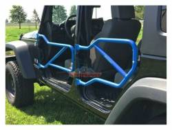 Steinjager - Steinjager J0040933 Front/Rear Tubular Trail Doors PB Blue for Jeep JK 4DR - Image 1