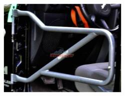 Steinjager - Steinjager J0041339 Front Tubular Trail Doors Gray Hammertone for Wrangler JK - Image 1