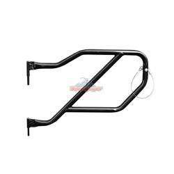 Steinjager - Steinjager J0048324 Rear Tubular Trail Doors Black for Jeep Wrangler JL 4DR - Image 1
