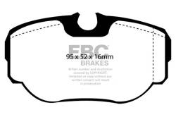 EBC Brakes - EBC Brakes DP61038 6000 Series Greenstuff Truck/SUV Brakes Disc Pads - Image 1