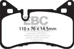 EBC Brakes - EBC Brakes DP42117R Yellowstuff Rear Pads for 08-15 Mercedes C63 AMG - Image 1