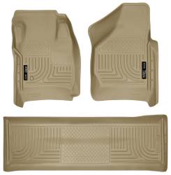 Husky Liners - Husky Liner Weatherbeater Front/Rear Floor Liners Tan Ford Super Duty 98383 - Image 1