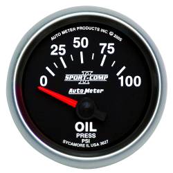 AutoMeter - AutoMeter 3627 Sport-Comp II Electric Oil Pressure Gauge 0-100PSI 2-1/16" - Image 1