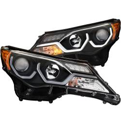 Anzo USA - Anzo USA 111332 Black Plank Style Projector Headlight Set for 13-15 Toyota Rav4 - Image 1