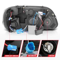Anzo USA - Anzo USA 111132 1-Piece Projector Headlight Set w/CCFL Halo Black for Explorer - Image 5