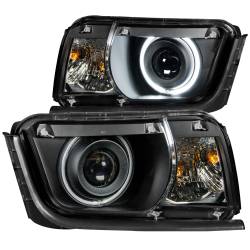 Anzo USA - Anzo USA 121312 Projector Headlight Set w/CCFL Halo Black Chevrolet Camaro - Image 1