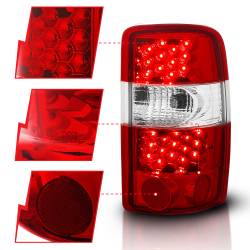 Anzo USA - Anzo USA Chrome LED Red/Clear Lens Taillight Set Suburban/Tahoe/Yukon 311001 - Image 2