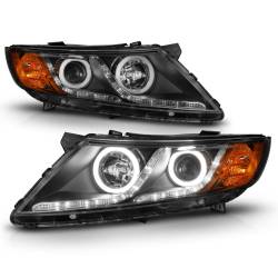 Anzo USA - Anzo USA 121460 Projector Headlight Set w/CCFL Halo Black for 11-15 Kia Optima - Image 2