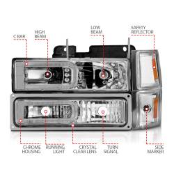 Anzo USA - Anzo USA 111529 Crystal Headlight Set - Image 4
