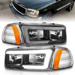 Anzo USA - Anzo USA 111522 Crystal Headlight Set Clear Lens Black Housing 2Pc - Image 1