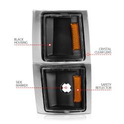 Anzo USA - Anzo USA 521042 Front Cornering Light Assembly Euro Clear Lens Amber Reflector - Image 4