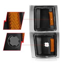 Anzo USA - Anzo USA 521042 Front Cornering Light Assembly Euro Clear Lens Amber Reflector - Image 3