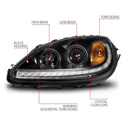 Anzo USA - Anzo USA 121571 Projector Headlight Set for 05-13 Chevy Corvette - Image 4