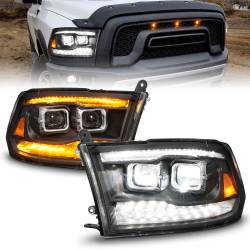 Anzo USA - Anzo USA 111595 LED Projector Headlights for 09-18 Dodge RAM 1500/2500/3500 - Image 1