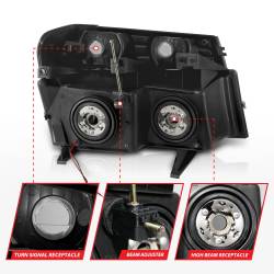 Anzo USA - Anzo USA 111558 Crystal Plank Headlights for 04-12 Chevy Colorado/GMC Canyon - Image 5