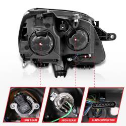 Anzo USA - Anzo USA 111476 Crystal Headlight Set for 07-12 GMC Acadia - Image 5