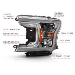 Anzo USA - Anzo USA 111468 Projector Headlight Set w/Halo for 18-20 F150 - Image 4