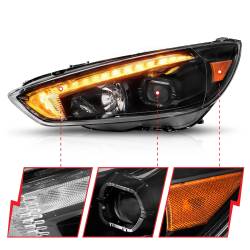 Anzo USA - Anzo USA 121564 Projector Headlight Set for 15-18 Ford Focus - Image 3