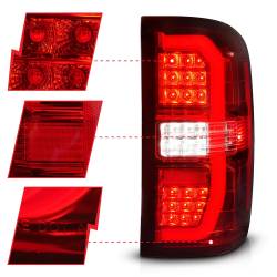 Anzo USA - Anzo USA 311466 Red/Clear LED Tail Light Assembly 14-19 GMC Sierra 1500/2500HD - Image 3