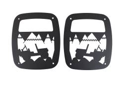 Kentrol - Kentrol 80709 Textured Black Heritage Taillight Guard for 97-06 Jeep Wrangler TJ - Image 1