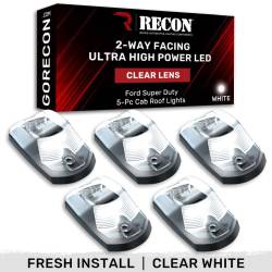 Recon - Recon 264342CLHPWH LED Cab Roof Light Kit Clear/White 17-25 Super Duty - Image 1