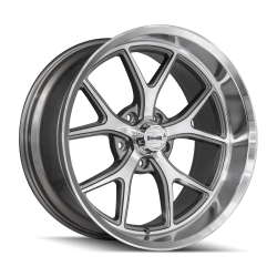 Ridler Wheels - Ridler Wheels 661 Series 18x8 5x4.5 0mm Gloss Gray/Machined 661-8865GGD - Image 1