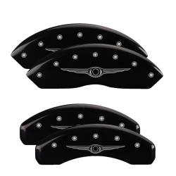 MGP Caliper Covers - MGP Caliper Covers 32021SCW1BK Front/Rear 4Pc Gloss Black for Town & Country - Image 1
