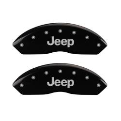 MGP Caliper Covers - MGP Caliper Covers 42009FJEPBK Front 2pc Gloss Black for Jeep Wrangler YJ/TJ - Image 1