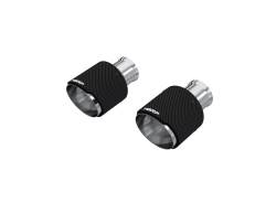 MBRP Exhaust - MBRP T5197CF Dual Wall Angle Cut 5" Out Tip Pair for 15-23 Durango/Charger - Image 1