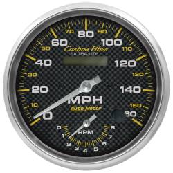 AutoMeter - AutoMeter 4878 Carbon FiberTach/Speedometer Combo 8000RPM/160MPH 5" - Image 1