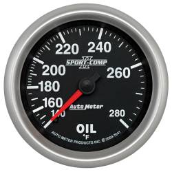 AutoMeter - AutoMeter 7641 140-280 F Sport-Comp II Mechanical Oil Temperature Gauge 2-5/8" - Image 1