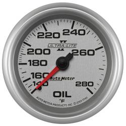 AutoMeter - AutoMeter 7741 Ultra-Lite II Mechanical Oil Temp Gauge 140-280 -DEG F/6' 2-5/8" - Image 1