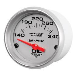AutoMeter - AutoMeter 200764-33 Marine Electric Oil Temperature Gauge 2-1/16" 140-340 Silver - Image 2