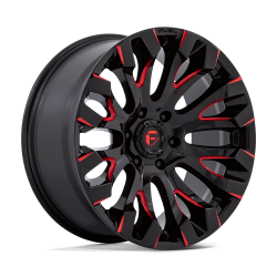Fuel 1PC - Fuel Off Road D829 QUAKE 20x9 6x135 1mm Gloss Black/Milled Red D82920908950 - Image 1