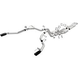 MagnaFlow Exhaust Products - MagnaFlow 19637 Comp Series Black Chrome Tips Cat-Back System - Image 1