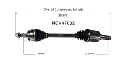 GSP - GSP NCV47032 Front Left CV Axle Assembly for Mazda 2.0/2.5 AWD/FWD - Image 6