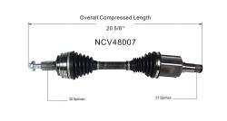 GSP - GSP NCV48007 Front Right CV Axle Assembly for Mercedes Coupe 3.0/3.5 - Image 5