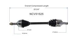 GSP - GSP NCV51525 Chrysler/Dodge/Mitsubishi 2.4 CV Axle Assembly - Image 6