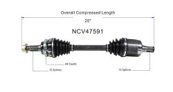 GSP - GSP NCV47591 Mazda 2.3 Front Left CV Axle Assembly - Image 6
