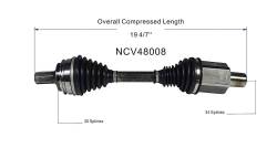 GSP - GSP NCV48008 Front Left CV Axle Assembly for Mercedes Coupe 3.0/3.5 - Image 6