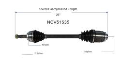 GSP - GSP NCV51535 04-06 Mitsubishi Lancer 2.4 Front Right CV Axle Assembly - Image 6