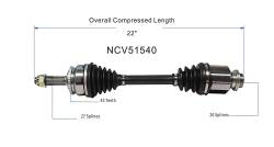 GSP - GSP NCV51540 Front Left CV Axle Assembly for 03-06 Mitsubishi Lancer - Image 6