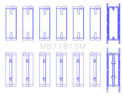 King Engine Bearings - King Bearings MB7781SM0.25 Main Bearing Set for BMW N57 D30 A/B/C N57N N57S - Image 2